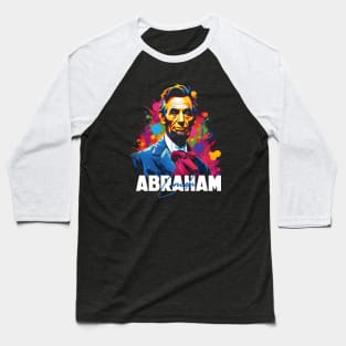 Pop Art Abe Baseball T-Shirt